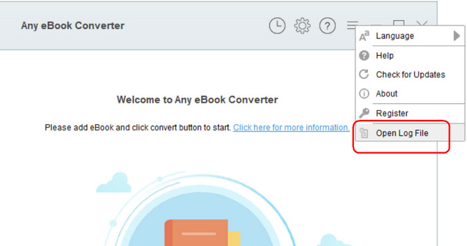 Find Log File of Any eBook Converter
