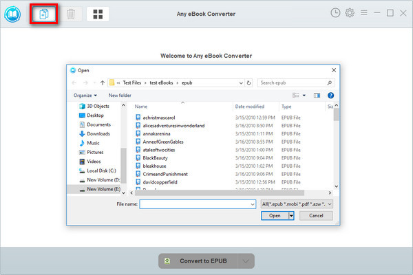 Add eBooks to Any eBook Converter