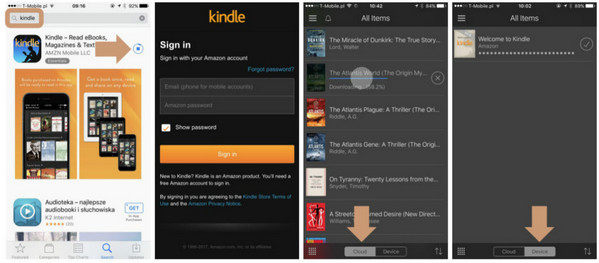 how to get a kindle book on iphone