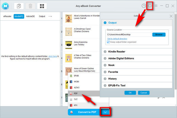 set pdf as output format