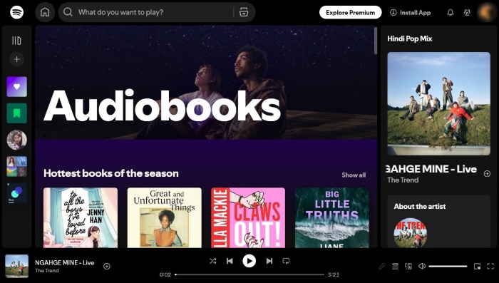 Spotify Audiobooks as an audiobookbay alternative