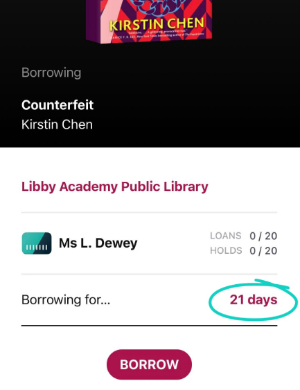 change libby loan period