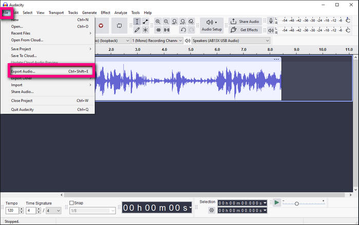 download Libby audiobooks with audacity