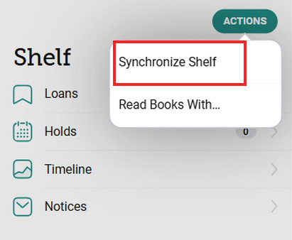 Sync Libby Shelf