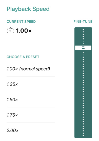 listen to Libby audiobooks faster with playback speed controls