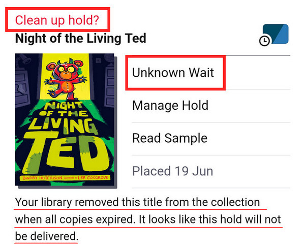 Clean up Hold or Unknown Wait