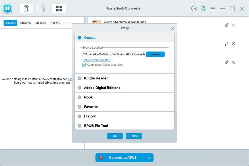 Customize Parameters of Any eBook Converter