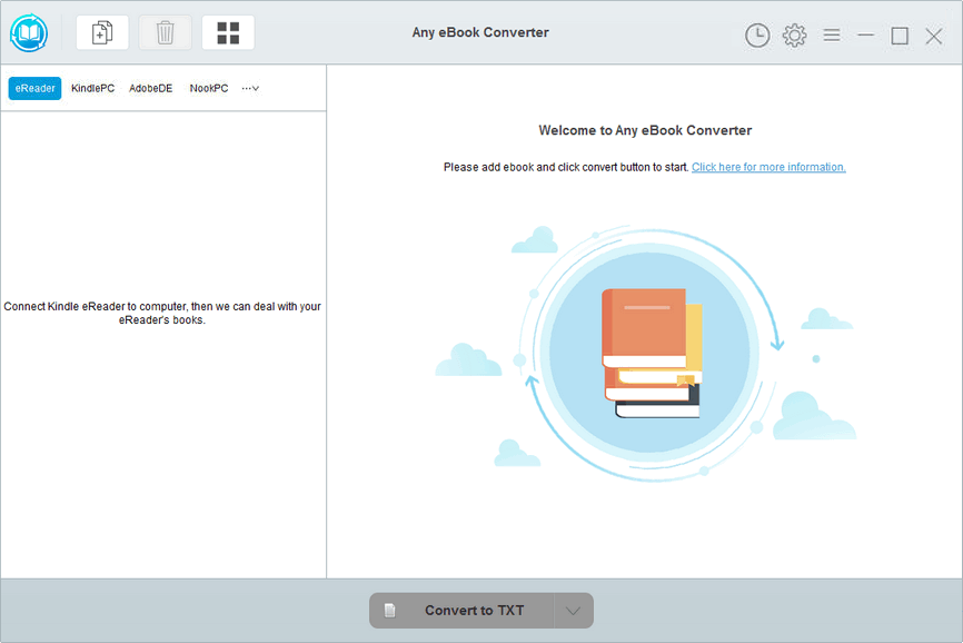 Main interface of Any eBook Converter